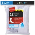 thumbnail image 4 of Hanes Men's Double Tough Durability Crew Socks, 12-pack, 4 of 7