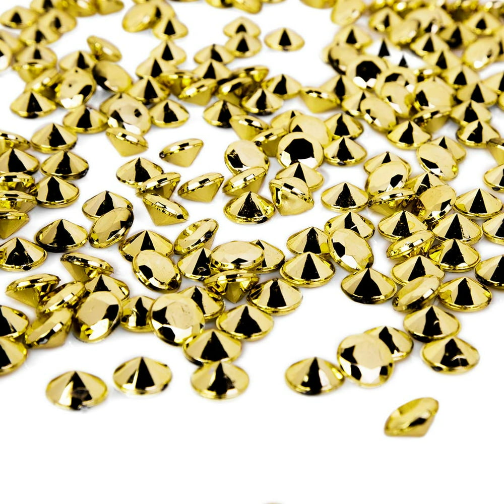 Koyal Wholesale Assorted 10mm Metallic Gold Acrylic Diamond Vase