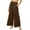 Brown, variant on SNKSDGM Women's Plus Cotton Panties for Women Without Elastic Womens Capri Pants Jeans Women's Elastic High Waist Wide Leg Pants Casual Yoga Beach Trousers with Pockets