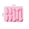 thumbnail image 6 of sunsanly Crayon Mold 7-Cavity BPA Free Cake Decoration Space Rocket Chocolate Candy Cake Silicone Mould Kitchen Supplies, 6 of 8