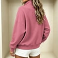 thumbnail image 5 of Aezemi Women Full Zip Oversized Sweatshirt with Cargo Pockets Mock Neck Zip up Fashion Loose Fit Fall Winter Outerwear Coat Casual Trendy Long Sleeve No Hood Sweatshirt for Women XL, 5 of 6