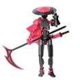 thumbnail image 5 of Collectible Red Articulated 3D Printed Ghost Samurai Warrior Action Figure Assembly Model Kit, 5 of 7
