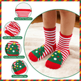 thumbnail image 5 of Toddler Christmas Socks, 6 Pairs Toddler Kids Crew Xmas Socks Newborn Gift Box Christmas Socks for 0-9 Years Girls Boys, 5 of 5