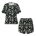 thumbnail image 5 of Wukai Daisies Flowers Women's Pajama Set,Short-Sleeve Top and Shorts with Elastic Waistband and Pockets for Loungewear, Yoga, and Casual Wear-3X-Large, 5 of 8