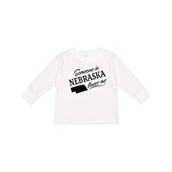 Inktastic Someone in Nebraska Loves Me Boys or Girls Long Sleeve Toddler T-Shirt