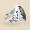 thumbnail image 4 of Black Onyx Ring Sterling Silver Ring Handmade Ring Statement Ring Silver Ring for Men's, 4 of 6