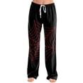 thumbnail image 4 of Halloween Pajama Pants Women Stretch Lounge Pants Comfy Pjs Sleep Bottoms Soft Pajama Pants Cute Trousers Loose Palazzo, 4 of 6