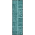 thumbnail image 2 of Addison Rugs Mayfield Washable Transitional Patchwork Turquoise Runner Rug, 2'3" x 7'6", 2 of 5