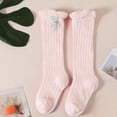 thumbnail image 5 of Aojekbee Baby Girl Knee High Socks Soft Breathable Long Socks Summer Bear Stockings for Toddlers, 5 of 6
