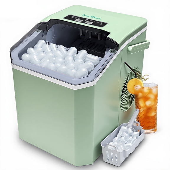 iceBlue 5-Level Bullet Ice Maker Machine | 12kg/24Hrs High-Quality Transparent Ice | 9-Minute Rapid Ice