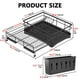 thumbnail image 3 of PHANCIR Escurreplatos Retráctil de Gran Capacidad, Escurreplatos Compacto de Acero Inoxidable con Soporte para Utensilios, Almacenamiento Que Ahorra Espacio y Organizador para Encimera de Cocina, Negro, 3 of 8