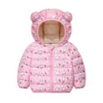 thumbnail image 2 of AJZIOJIRO Toddler Kids Winter Coats Hoods Light Puffer down Jacket Coat Cute Bear Ears down Cotton Jacket Outerwear for Baby Boys Girls, 2 of 7