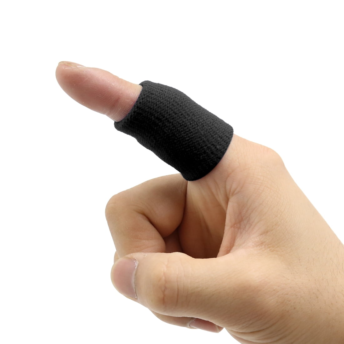 10pcs Black Cotton Stretch Sport Anti-dislocation Protector Finger Sleeve Support