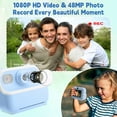 thumbnail image 6 of DOMQGA Kids Camera Instant Print Camera,1080P Rechargeable HD Kids Digital Cameras Birthday Gifts with 32G SD Card,Blue, 6 of 8
