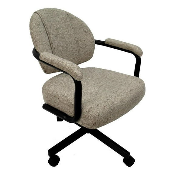 Swivel Metal Caster Dining Chair M-70 - Hemsath Driftwood on Black