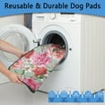 thumbnail image 5 of 2-Pack Dog House Training Mat, Washable and Reusable Puppy Pad with Quick-Dry Surface and Non-Slip Bottom, Floral Design 35 by 41 Inches, 5 of 8
