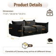 thumbnail image 2 of The Magic Home 2-Seater Floor Modular Chenille Sectional Sofa, Black, 2 of 12