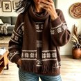 thumbnail image 2 of LUVDA Fair Isle Knit Scarf for Women Fringe Warm for Fall Winter, 2 of 6