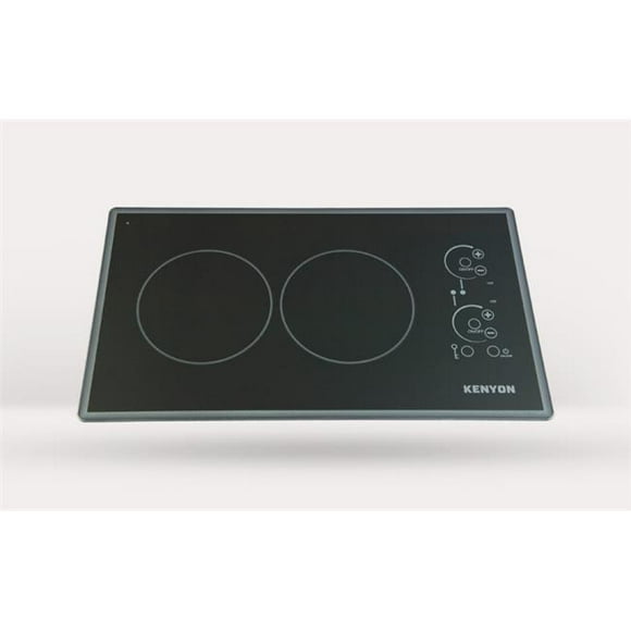 Kenyon B41779L Lite-Touch Q Cortez 2 Brûleurs Trimline Table de Cuisson- Noir avec Contrôle Tactile- Paysage - Deux 6.5 Pouces 208V UL