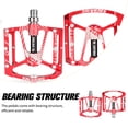 thumbnail image 4 of Advancent Pedal de bicicleta, accesorio Universal para ciclismo, estribo para bicicletas, accesorios de mejora, pedales de rodamiento de Ciclismo Rojo, 4 of 6