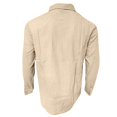 thumbnail image 3 of Npasoilc Chemise Tops for Men Cotton Linen Long Sleeve 1/3 Button Up Turn Down Collar T-Shirts Breathable Lapel Beach Shirts Daily Casual Loose Blouse Tops, 3 of 5