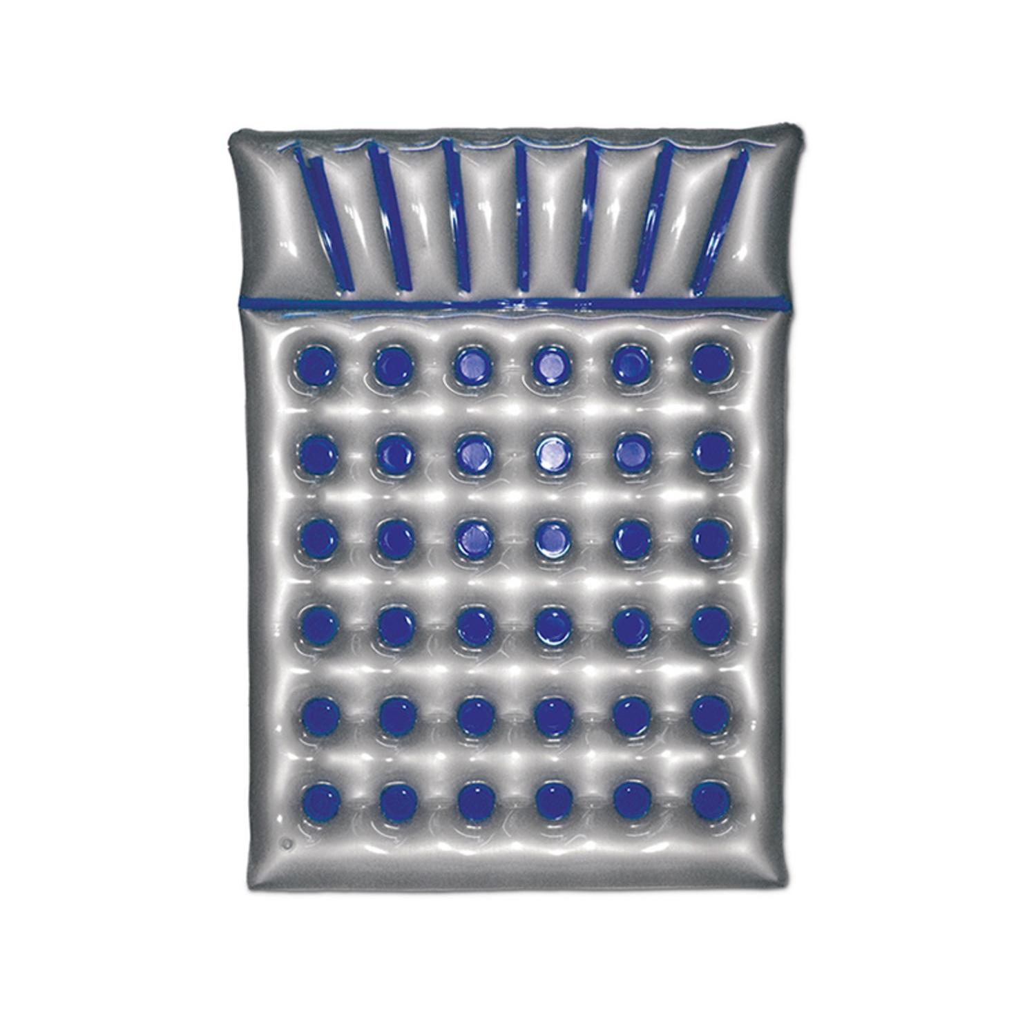 78" Blue French Pocket Classic Inflatable Swimming Pool Double Mattress