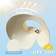 thumbnail image 2 of OZERO Women Sun Straw Visor Hat: Beach Hats Wide Brim Summer Ponytail Hat UV Protection Foldable Packable, 2 of 7