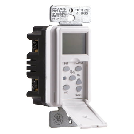 SunSmart In-Wall Digital Timer, Daily/Weekly Settings, Backlit LCD, Push Button Door, 32787