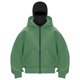 thumbnail image 4 of Chaqueta deportiva de invierno de color liso para niños, de manga larga, con capucha, informal, con cremallera y bolsillos, de poliéster, 4 of 5