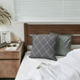 thumbnail image 6 of Modern Farmhouse Decorative Throw Pillow Covers Set - Chic Living Room Accents (16x16, Gray White), 6 of 7
