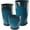 Blue, variant on Bibana Set of 3 Blue Glossy Planters (24", 21", 10"), Indoor Outdoor Round Plastic Flower Pots with Drainage Hole & Saucer, Lightweight Imitation Porcelain Decorative Planters for Home Garden Porch