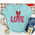 thumbnail image 2 of Lmnyox T-Shirt Imprimé pour Femmes Manches Courtes Été Décontracté T-Shirts Col Rond Ample Chandail Mode 2025, 2 of 3