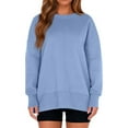 thumbnail image 7 of Mohiass Women Oversized Sweatshirts Thumbhole Long Sleeve Hoodies Shirts 2025 Fall Side Slit Pullover Top Teen Y2k Outfits Blue M, 7 of 7