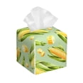 thumbnail image 1 of Balery Fresh Sweet Corn Porta Pañuelos de Cuero con Estampado – Funda Moderna Cuadrada para Caja de Pañuelos, Dispensador 5x5x5'', 1 of 7
