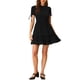 thumbnail image 1 of INSPIRE CHIC Vestido Mini A-Line de Verano con Volantes Texturizados para Mujeres Negro M, 1 of 6