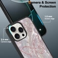 thumbnail image 3 of Anniamy Magnetic for iPhone 16 Pro Case, [Compatible with MagSafe] Cute Art Butterfly Design Phone Case with Screen Protector Hard PC+Soft TPU Bumper Protective Cover for Women, 3 of 7