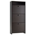 thumbnail image 2 of HOMCOM Shoe Storage Cabinet with 3 Large Fold-Out Drawers, Espresso, 2 of 9