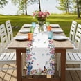 thumbnail image 4 of Table Runners 70 Inches Long Dress Scarves, Spring Floral Farmhouse Coffee/Dining/Kitchen Table Decor, Holiday Table Runner, Watercolor Flower Butterflies Birds Plant 13x70 Inch, 4 of 9