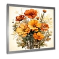 thumbnail image 2 of Designart "Majesty Bouquet of Marigold I" Floral Framed Wall Art Decor - Traditional Yellow Marigold Hallway Framed Wall Art Decor, 2 of 6