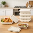 thumbnail image 2 of FPN Paper Box with Lid 25 oz Disposable Compostable – Eco-Friendly Biodegradable Takeout & To-Go Container, Microwave-Safe Food Storage, 150 ct Case, 2 of 9