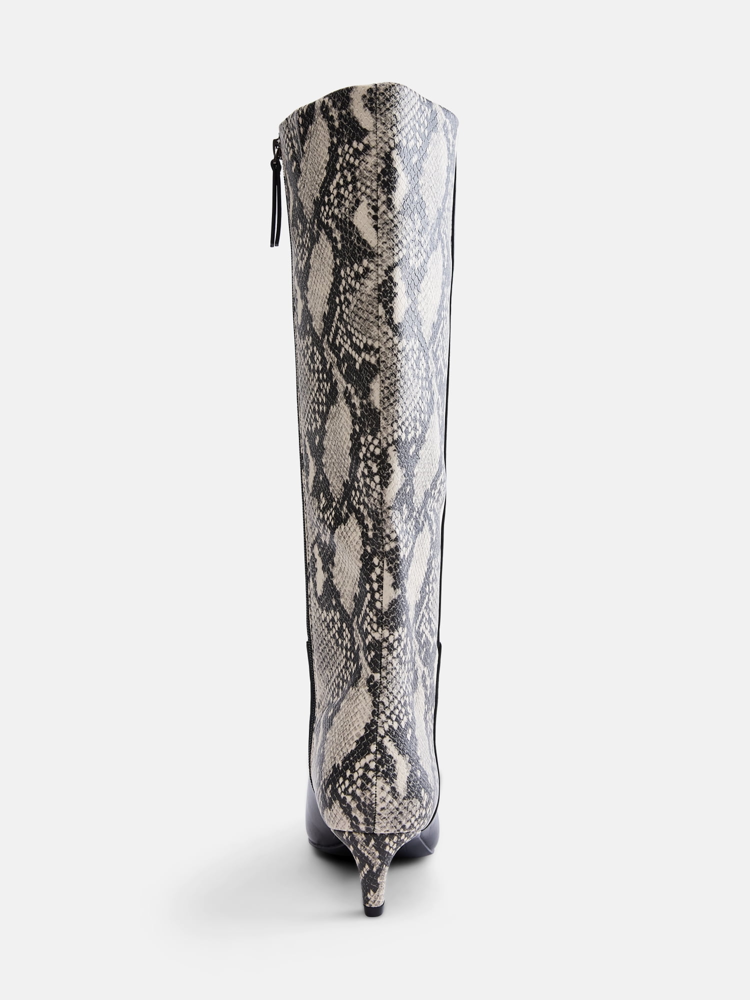 Scoop Women’s Two Tone Kitten Heel Knee High Boots, Wide Width Available