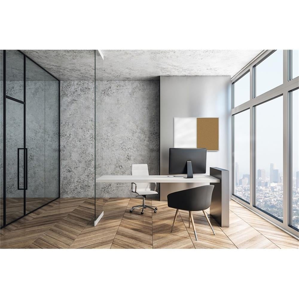 Ghent Aluminum Framed Markerboard and Cork Combo Board 4'H x 8'W