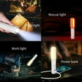 thumbnail image 2 of Beige 750 Lumen Battery-Powered Plastic Multi-Functional Outdoor Light - Foldable Camping Lamp with Magnetic Base, Work Light, Flashlight and Warning Light Functionality, 2 of 6