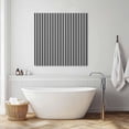 thumbnail image 3 of Black White Stripe Wall Art Painting on Canvas, Modern Minimalist Geometric Striped Canvas Art Home Prints Wall Art Framed Modern Artwork for Living Room Bedroom Wall Decor 12x12in, 3 of 9