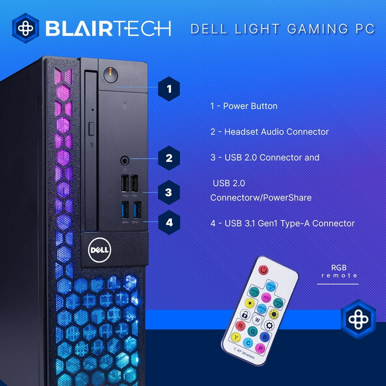 Dell Prebuilt RGB Gaming Desktop Bundle | Intel Core i5, 16GB RAM