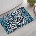 thumbnail image 2 of Blue Leopard Print Bathroom Rugs Mat,Non Slip Microfiber Bathroom Rug,Rubber Backing,Soft Bathroom Mats for Bathroom Floor,Tub and Shower,17x27in(43x68cm), 2 of 5