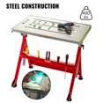 thumbnail image 3 of VEVOR Table de Soudage 30 '' x 20 '' Table de Soudage en Acier Trois 1,1 Po. / 28mm Fentes Table de Banc de Soudage Angle Réglable & Hauteur Table Portable, Roulettes, Rails de Guidage Rétractables, Pied de Nivellement Excentrique, 3 of 9