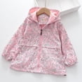 thumbnail image 3 of Edvintorg Raincoat for Girls Floral Printed Waterproof Lightweight Long Slseve Zip up Hooded Rain Jacket with Pocket Girls Clothing Size 2-12, 3 of 5