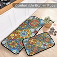 thumbnail image 5 of Mexican Talavera Tile Kitchen Rugs and Mats Set 2 Piece Non Slip Washable Runner Rug Set of 2 for Floor Home Kitchen Laundry Decorative, 5 of 5
