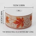 thumbnail image 3 of Gkeoshab Gift Wrapping Paper Wide Edge Imitation Linen Ribbon Decorative Ribbon 6.3cm Widened Wire Wrapping Kock Belt Home & Garden, 3 of 7